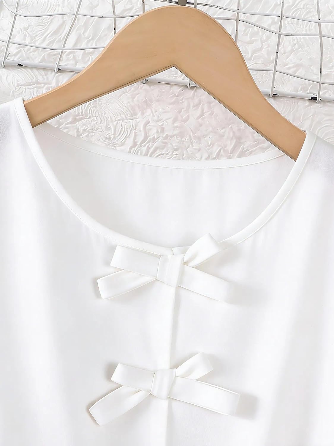 Girls Bowknot Tank Tops Sleeveless Striped Shirts Cotton Peplum Babydoll Top