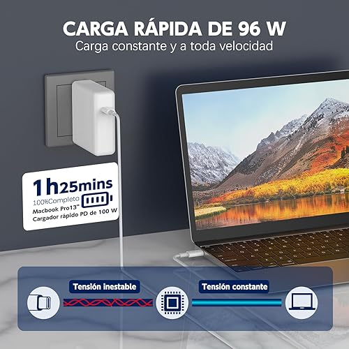 Miniatura 4 de 87W 96W USB C Power Adapter Charger Mac Book Pro, Laptop Compatible with MacBook Pro 16, 15, 14, 13", MacBook Air 13", iPad Pro 2021202020192018,