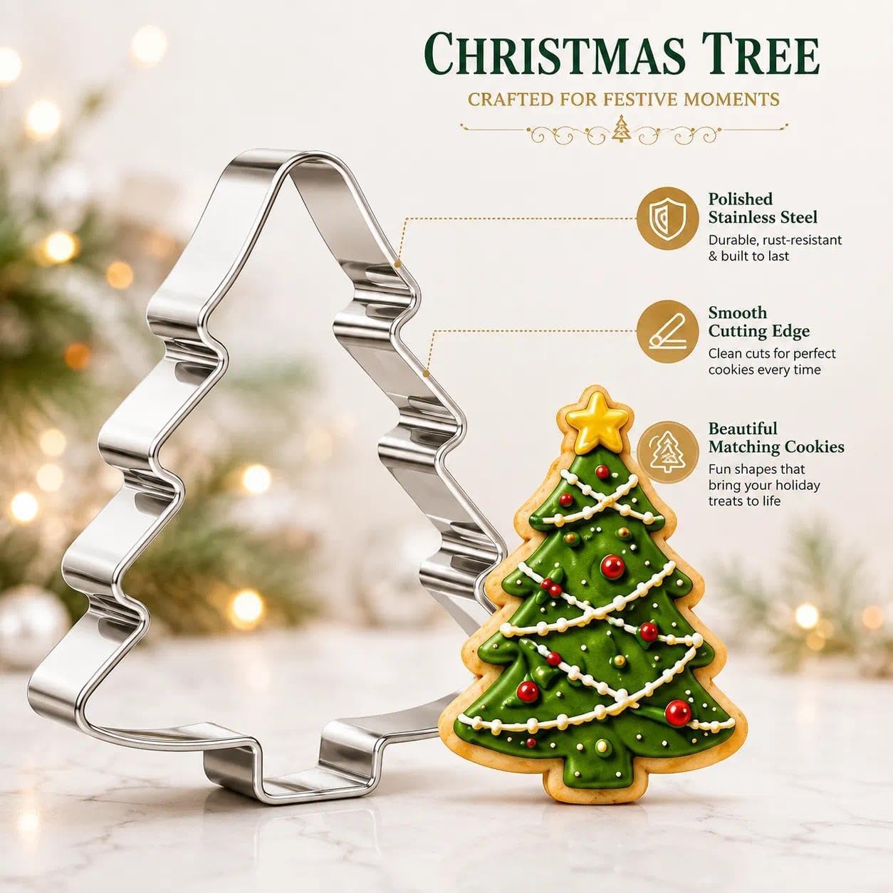 Christmas Cookie Cutters Set, 25 Stainless Steel Holiday Shapes image 4