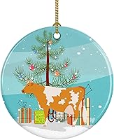 Vista 50 de Caroline's Treasures Bactrian Camel Adorno de cerámica de Navidad, decoración colgante de árbol de Navidad verde azulado para el hogar, vacaciones