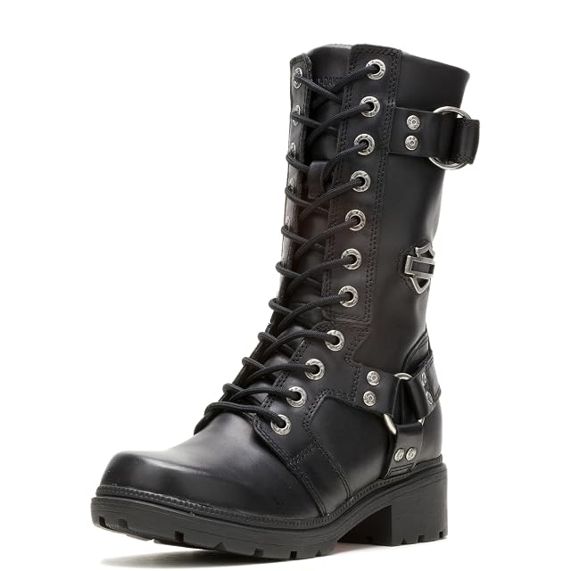 Harley-Davidson womens Eda Leather Motorcycle Casual Boot