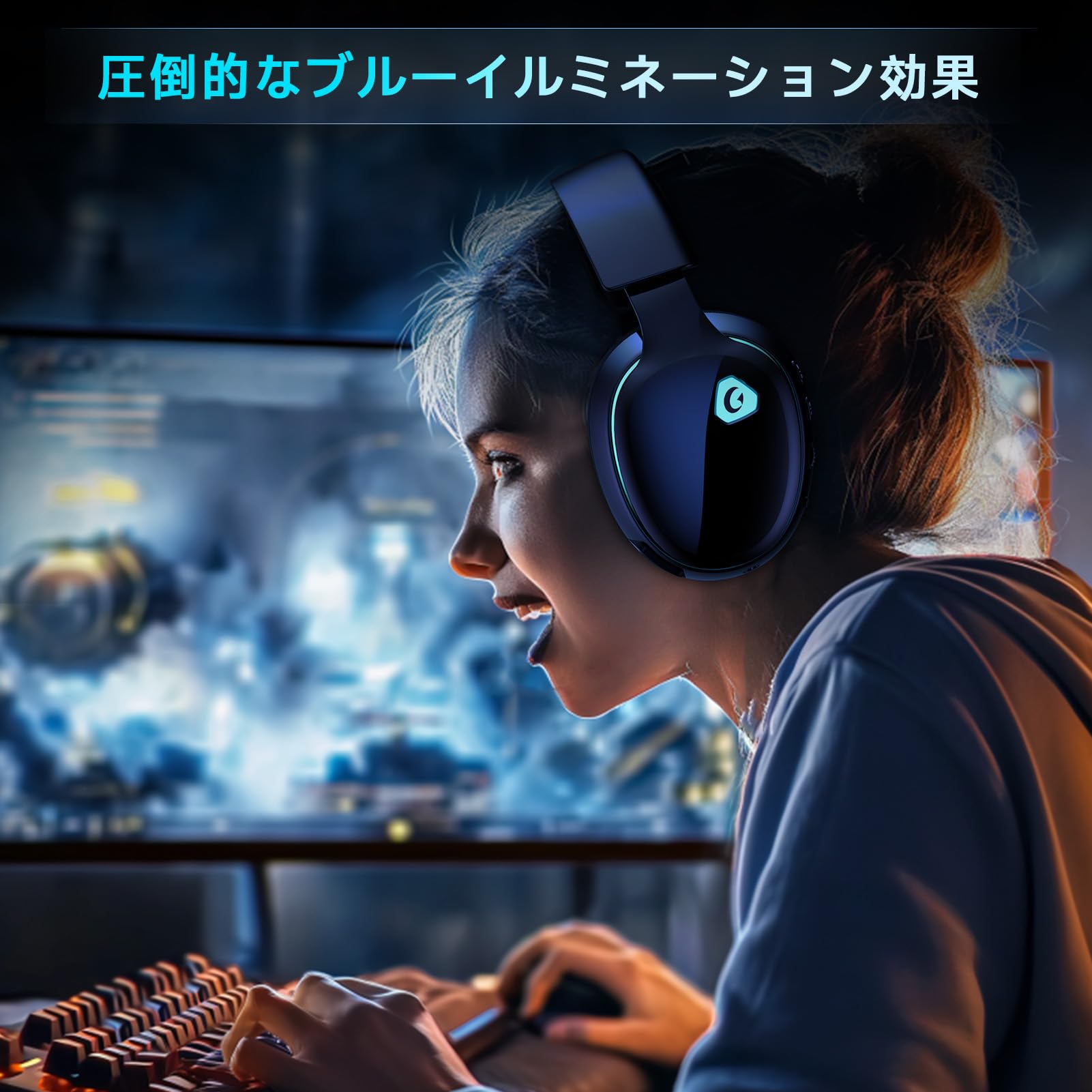 Amazon.co.jp: Gvyugke CT300 ゲーミングヘッドセット ワイヤレス 2.4G