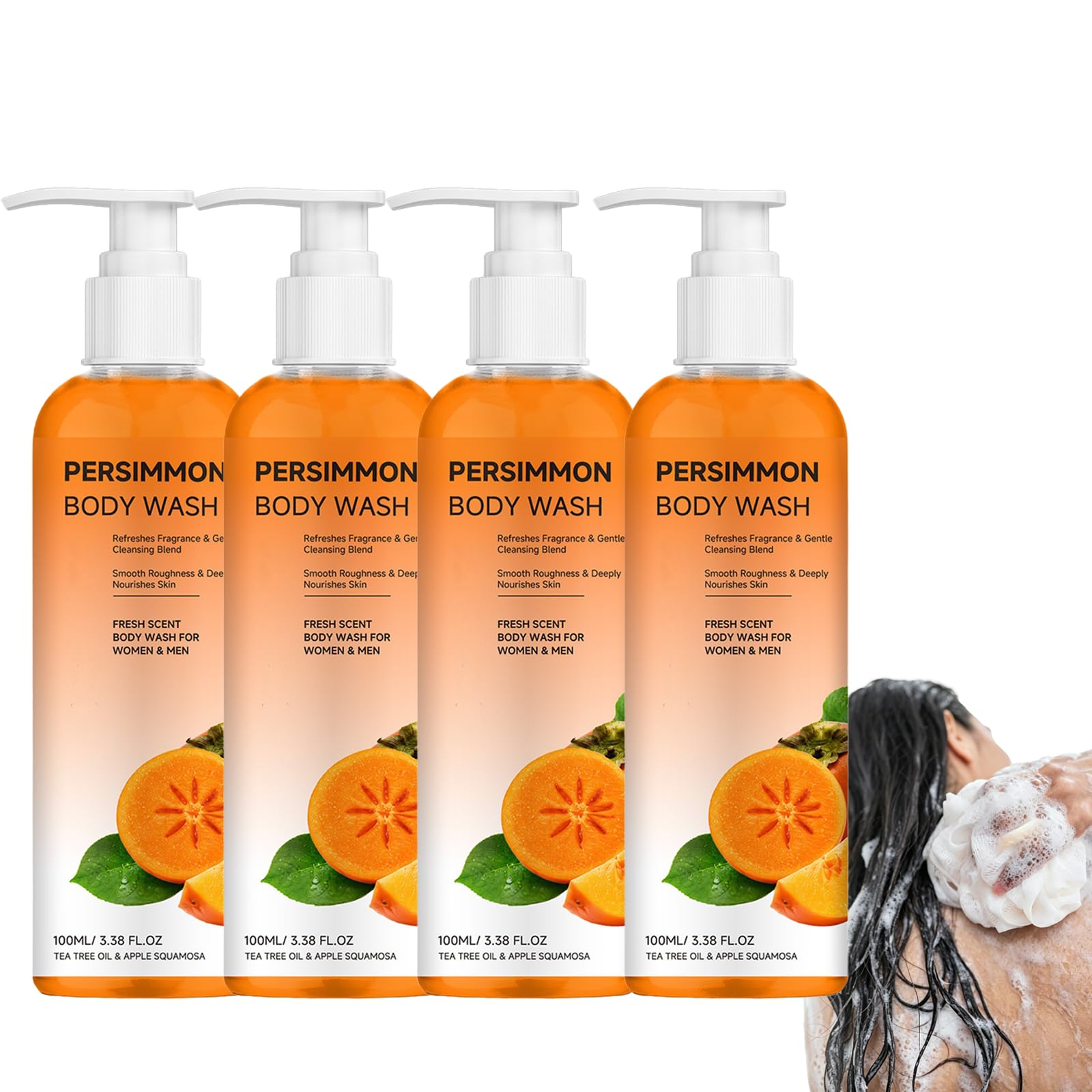 Shampoo al rosmarino, biotina con olio di rosmarino, allantoina e arginina, glicerina e aloe vera, per capelli più forti e pieni - Shampoo volumizzante nutriente per capelli secchi (4 pezzi)