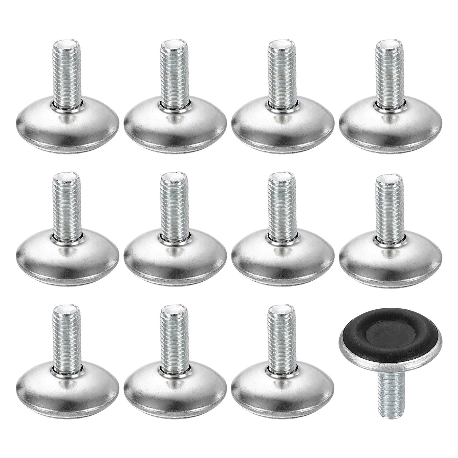 Niveladores de patas de muebles M8 para regular altura y proteger suelos, 12 ud.