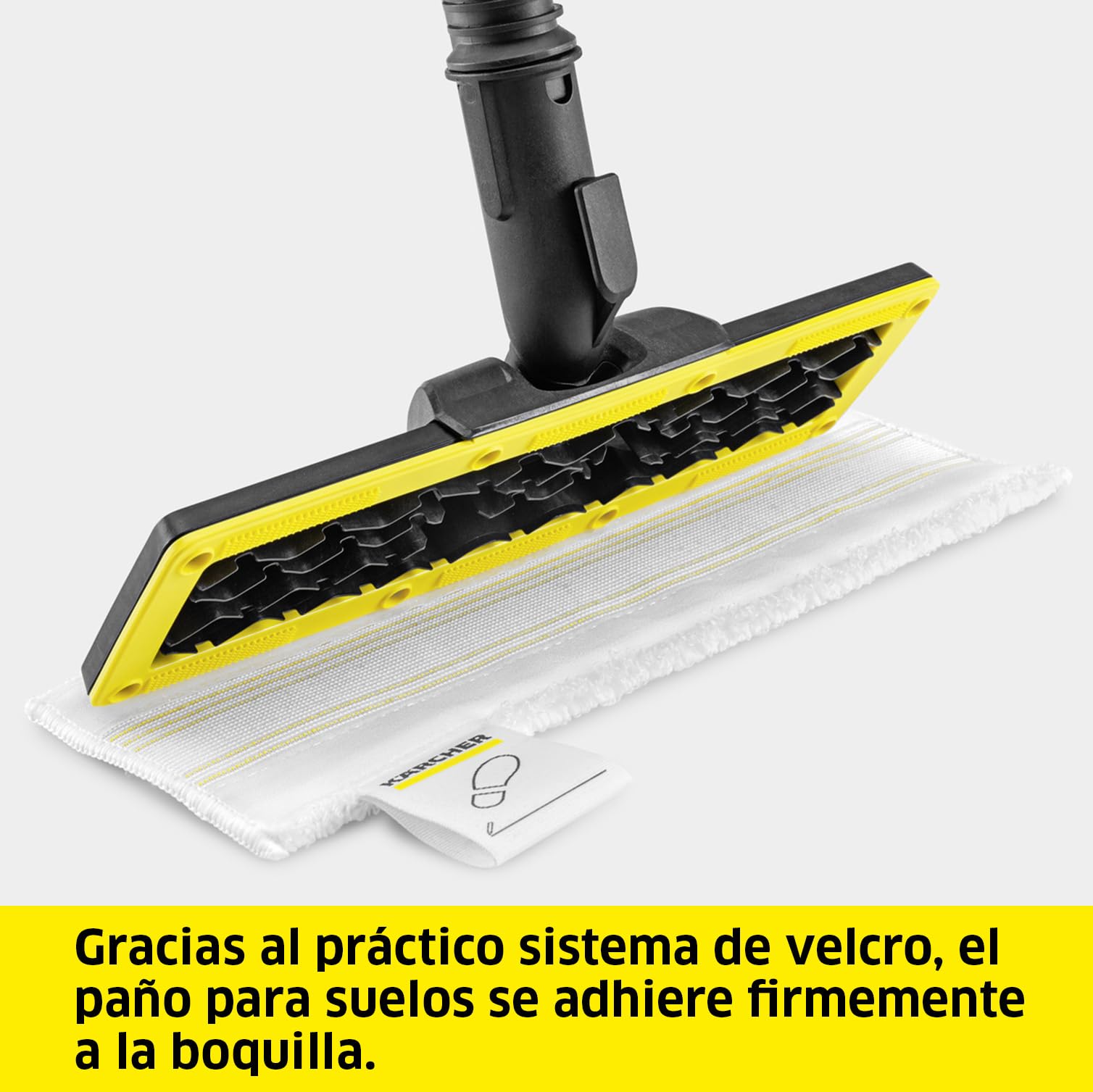 Kärcher Juego de boquilla EasyFix SC 1, boquilla para suelo EasyFix, paño de microfibra universal, 2 tubos de extensión (0,5 m), accesorios originales para el limpiador de vapor Kärcher SC 1