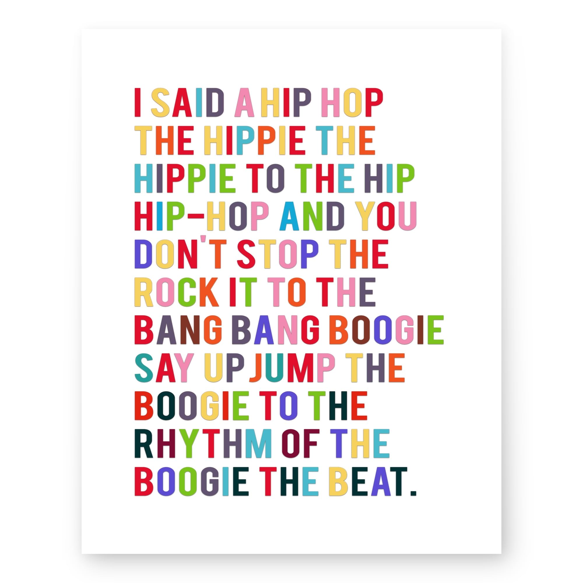 Amazon.com: AMERICAN LUXURY GIFTS Rappers Delight Lyrics - Vintage