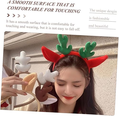 Miniatura 9 de Abaodam 5pcs Antler Headband Santa Claus Costume for Kids Christmas Elk Headband Antler Hair Hoops Disfraz De Santa Claus Para Adulto Elk Antlers