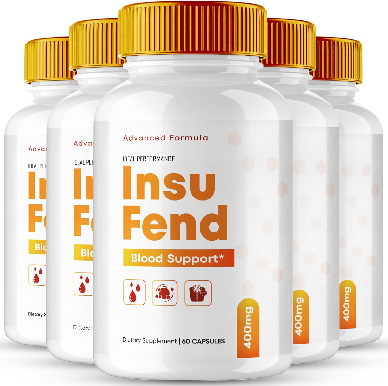 Insufend Blood Support Capsules, Insufend Advanced Blood Formula Supplement Pills - Maximum Strength, All Natural Support for Healthy Circulation & Stable Levels, Insu Fend Reviews (5 Pack)