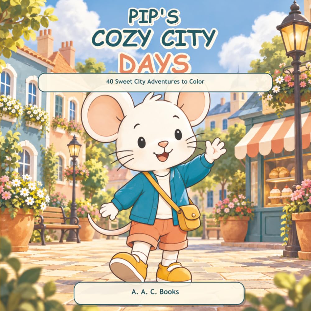 Pip’s Cozy City Coloring Book