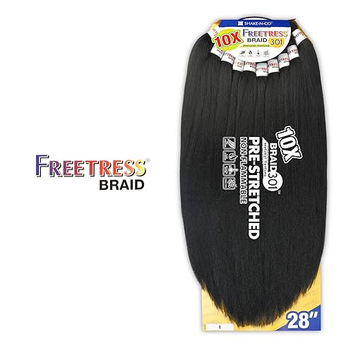 Miniatura 5 de Trenza sintética Freetress - 10 trenzas 301 28 (1 negro azabache)