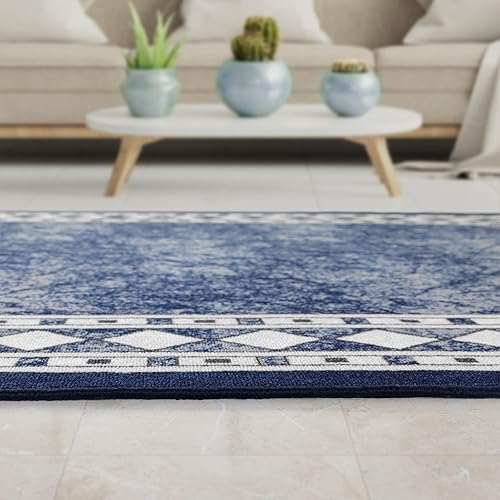 Miniatura 183 de Antep Rugs Alfombras modernas con bordes de 2 x 7 pies antideslizantes (antideslizante) de perfil bajo con parte trasera de goma para interiores