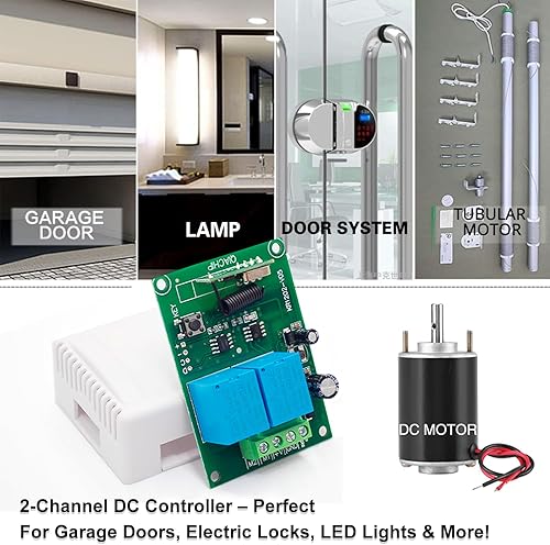 Miniatura 20 de QIACHIP Interruptor de módulo remoto de relé inalámbrico universal de 12 V 4 canales RF 433 Mhz con control remoto llavero 2 transmisores 1 receptor