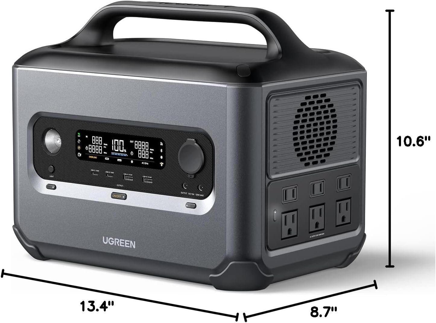 UGREEN PowerRoam 1200の寸法