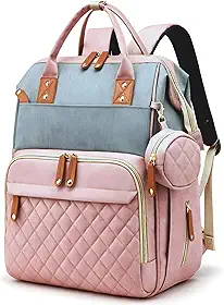 Mochila Maternidade Impermeável com Bolsos para Mamadeira e porta Chupetas Multifuncional Espaçosa para a Mamãe e o Bebê