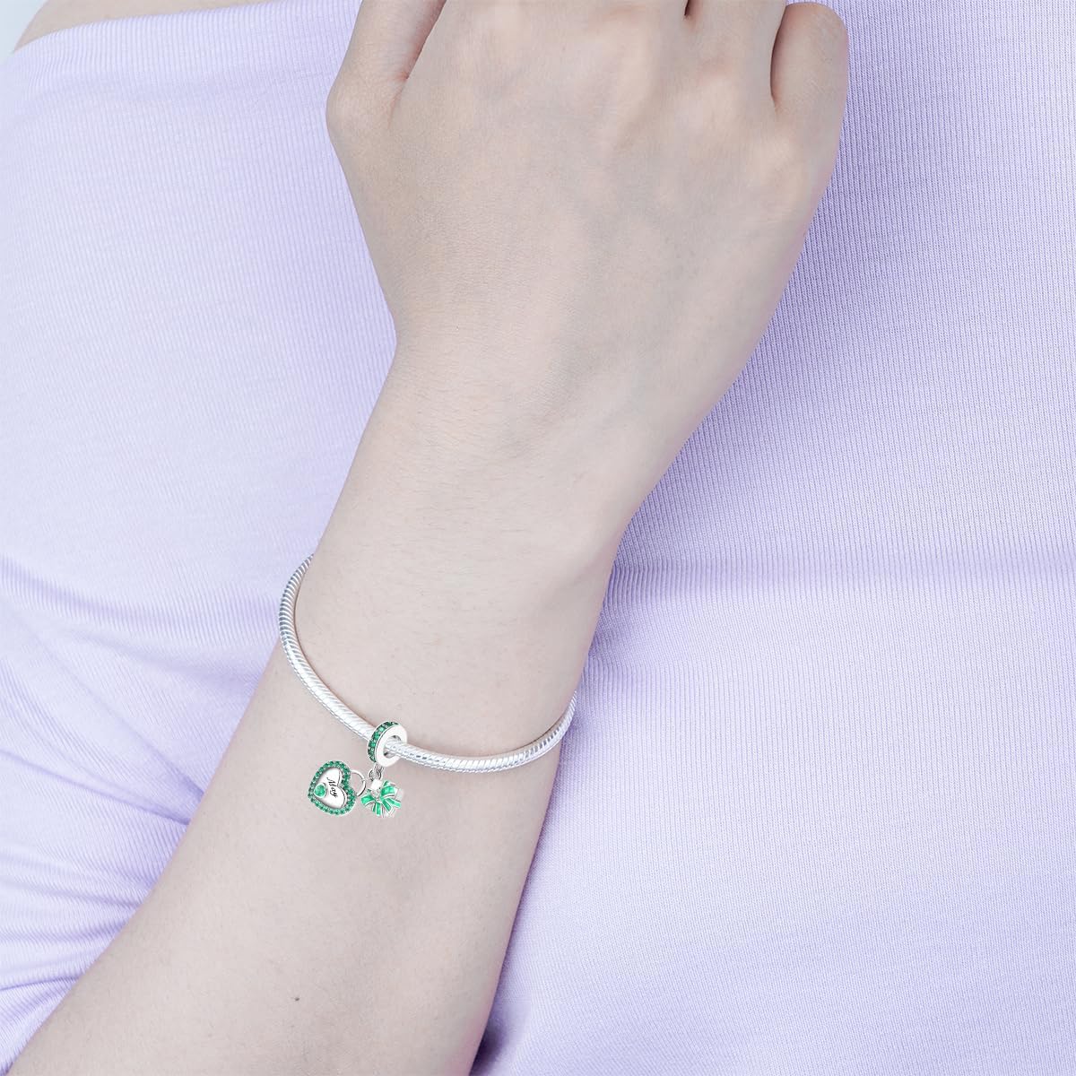 Birthstone Charms for Bracelet 925 Sterling Silver Heart Gift Box Dangle Pendants Birthday Mother's Day Christmas Jewelry Gifts For Women - Image 5