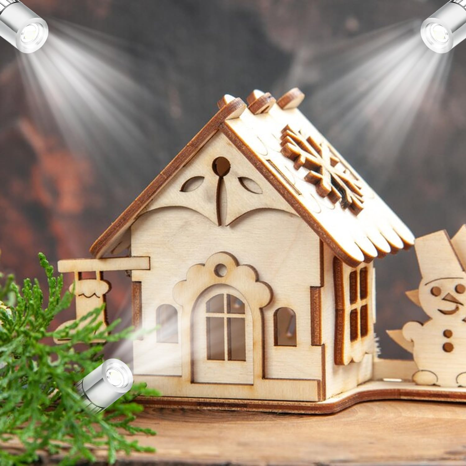 LATRAT 10 sztuk Mini białe diody LED, małe diody LED z bateriami, małe miniaturowe diody LED do dekoracji na przyjęcie urodzinowe do baru DIY domek dla lalek, białe światło