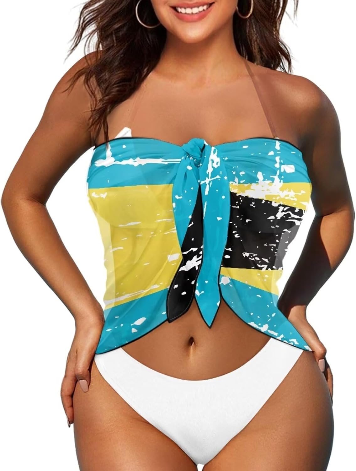 Sarong Swimsuit Coverup for Women Chiffon Beach Scarf Bathing Suit Cover ups Sexy Bikini Swimwear Wrap Skirt - Image 5