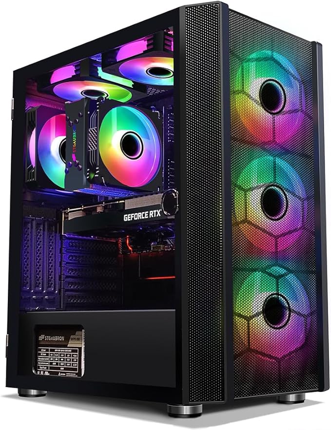 STGAubron Gaming Desktop PC,Intel Core i710700F up to 4.8G,16G DDR4,1T