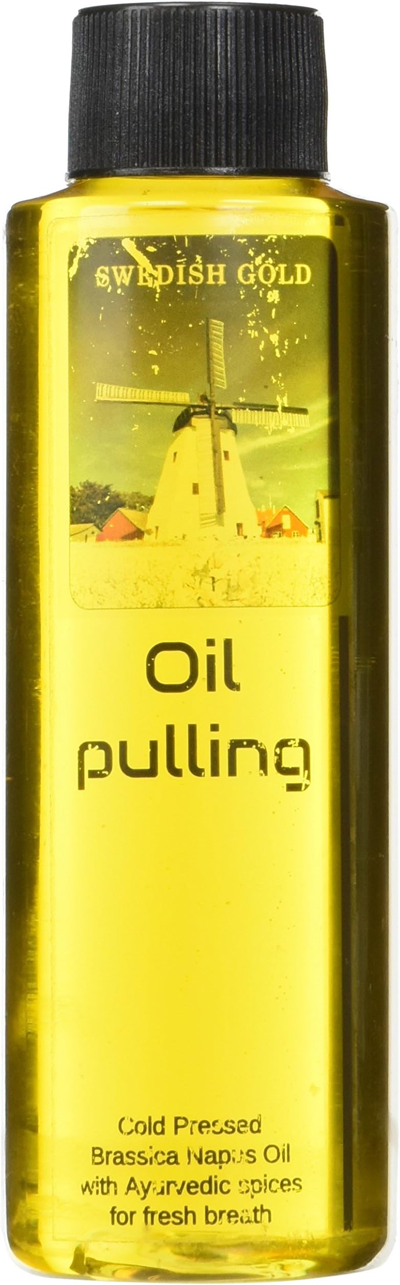 Swedish Gold Organic Cold Pressed Brassica Napus Seed Oil for Oil Pulling, 4-Fluid Ounces