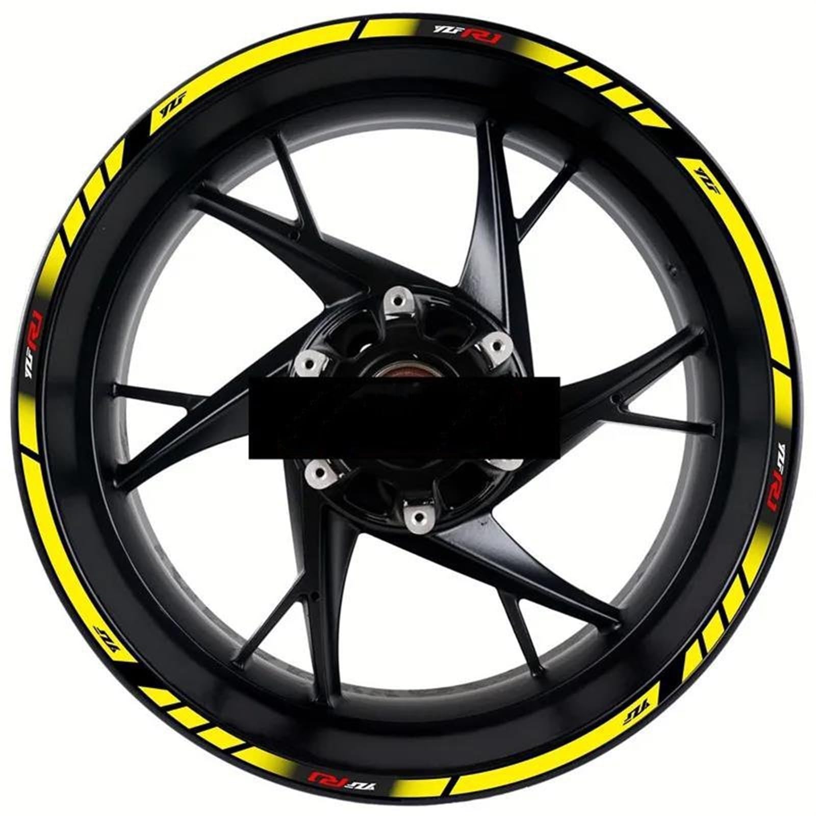 Stickers 1 Set of Motorcycle Wheel Stickers Stripes Reflective Rim for YZFR1 YZF-R1(Style 18)
