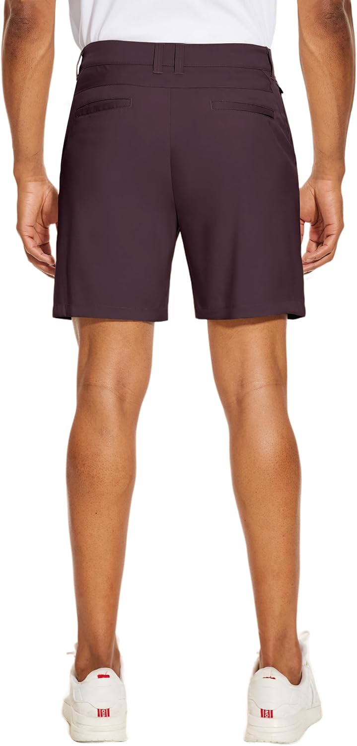  Men's Golf Dress Shorts Flat Front Hybrid 7 Inch with 5 Pockets | Lightweight Quick Dry Breathable for Travel Hiking Casual Business thumbnail