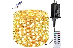 66Ft 200LEDs Waterproof Warm White Starry Fairy Lights