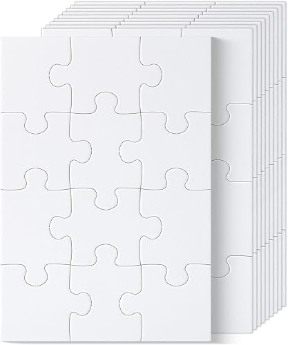 Miniatura 45 de Mr. Pen Rompecabezas en blanco - Paquete de 8, 28 piezas/paquete, 5.5 x 8.1 pulgadas, blanco, rompecabezas en blanco para dibujar