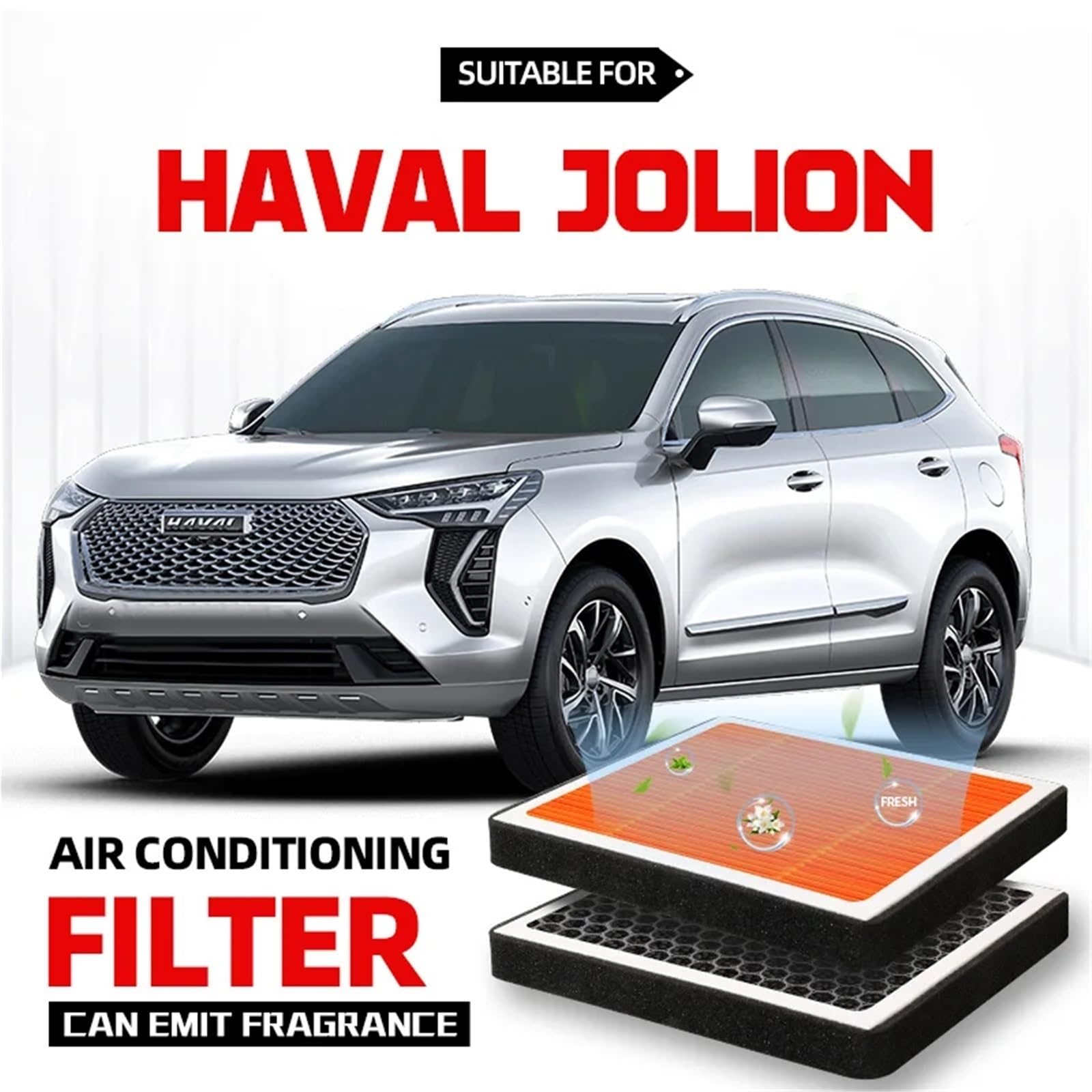 Filtro abitacolo Adatto per filtro abitacolo Haval Jolion, filtro aria, filtro aria condizionata a carbone attivo con fragranza per purificare l'aria dell'auto