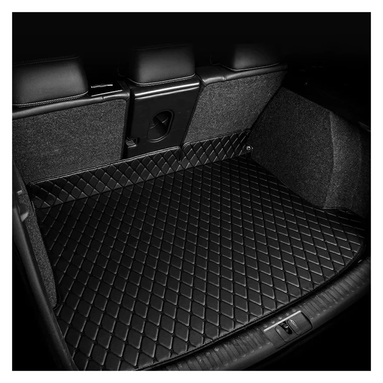 NIKTVEZ Car Leather Boot Liners, for Volkswagen Phaeton 2007-2016 Waterproof Boot Mats Cargo Tray Protector Liners Wear-Resistant Protector Pad Interior Accessories,C