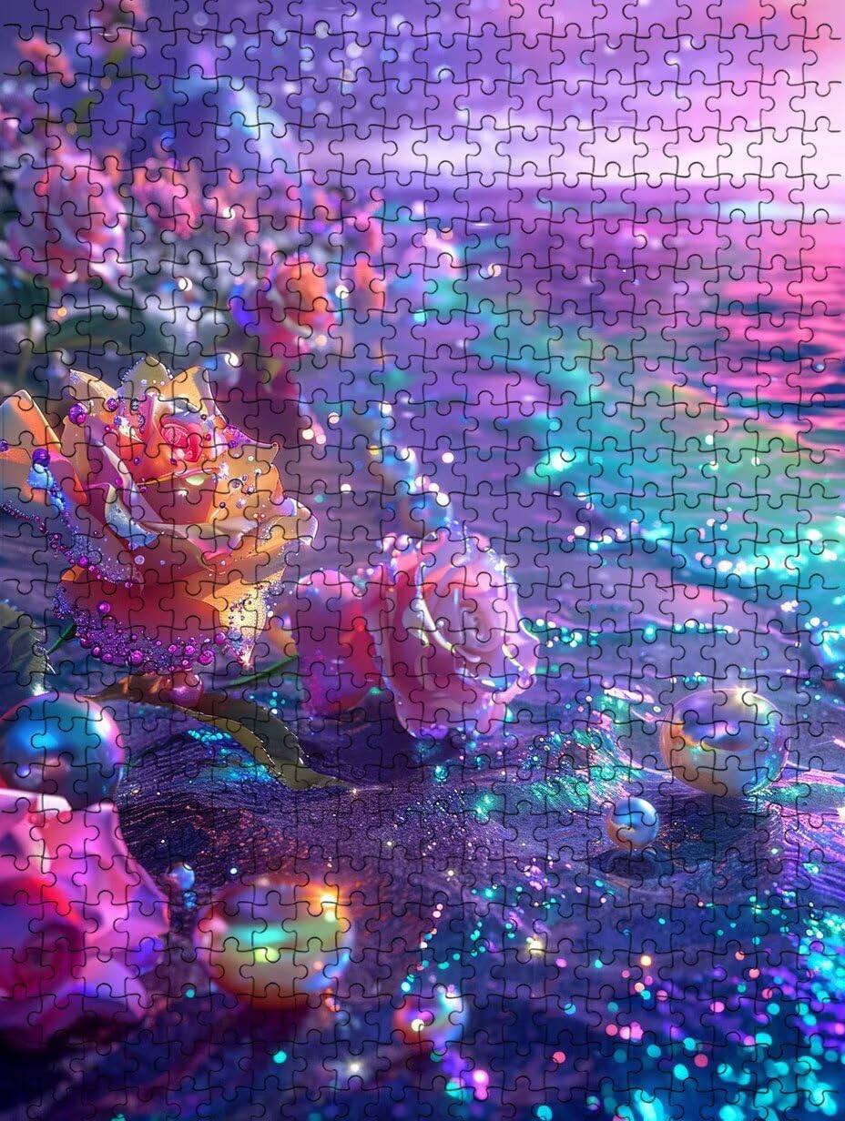 Flores Perladas Puzzle 6000 Piezas, Rompecabezas Adultos Puzzle, 3D Un Rompecabezas, Desafiante Puzzles de Decoración Juego de, Juego Educativo para Toda la Familia, para Regalo Decoración FNKL7-1167