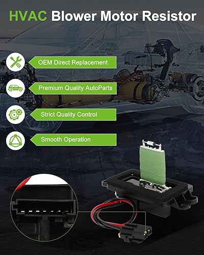 Miniatura 251 de SCITOO Resistencia de motor de ventilador HVAC para 2008-2013 para Chrysler 300/2008-2016 para Town & Country/2008-2010 para Dodge Charger/2008-2018