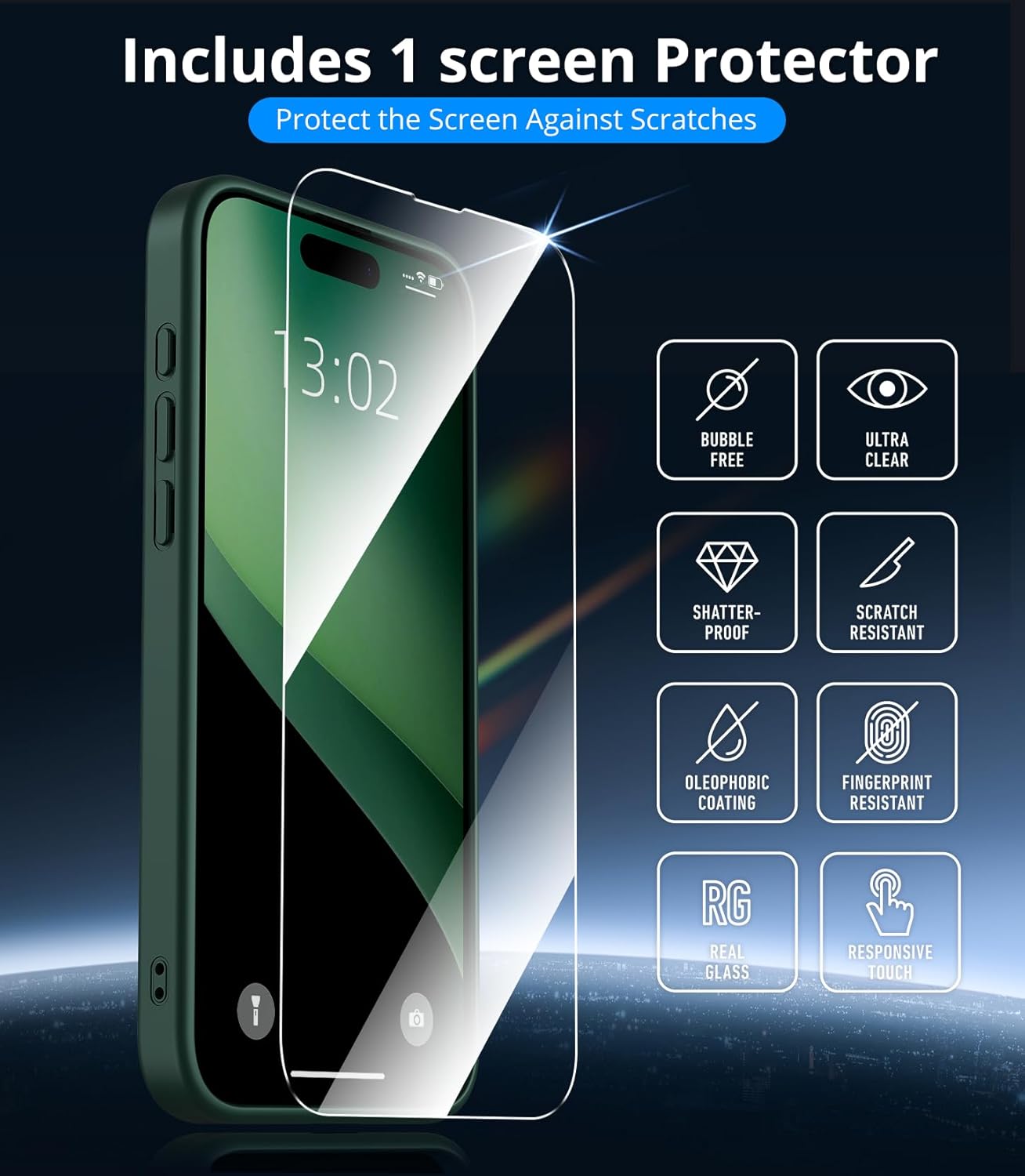 for iPhone 15 Pro Max Case, Compatible with MagSafe, Magnetic Translucent Matte Slim Protective Cover with 1 Screen Protector - Military-Grade Drop Protection (Dark Green) - Image 7