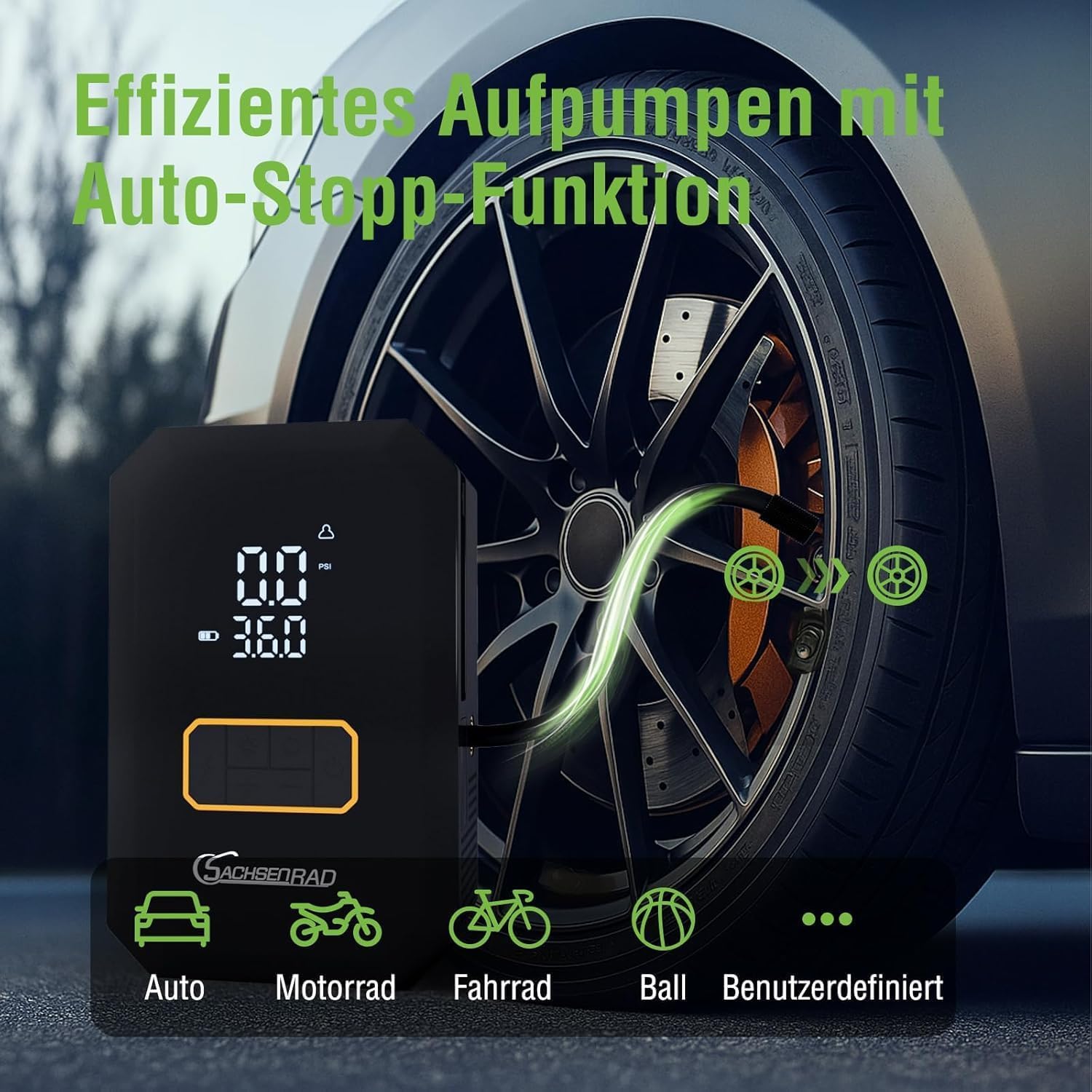 Avviatore Batteria Auto con Compressore, Avviatore Emergenza per Auto/Moto 12V (Tutti Gas 12L Diesel) Booster Avviamento LED/Ricarica USB-C