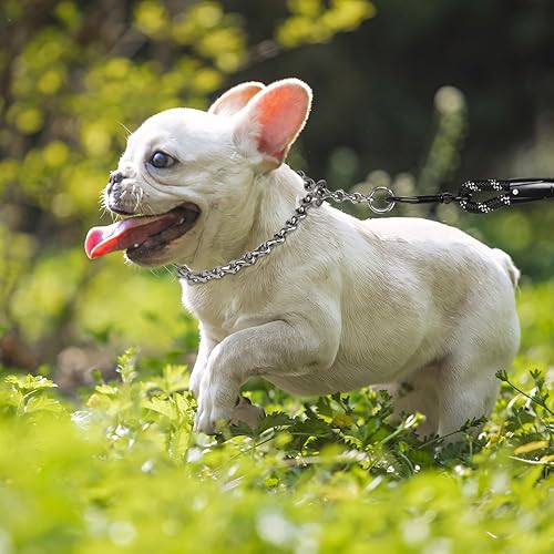 Miniatura 6 de Mobius Collar de cadena para perro para entrenamiento, collar de perro para perros medianos, 0.157 in, se adapta a circunferencia de cuello de 10
