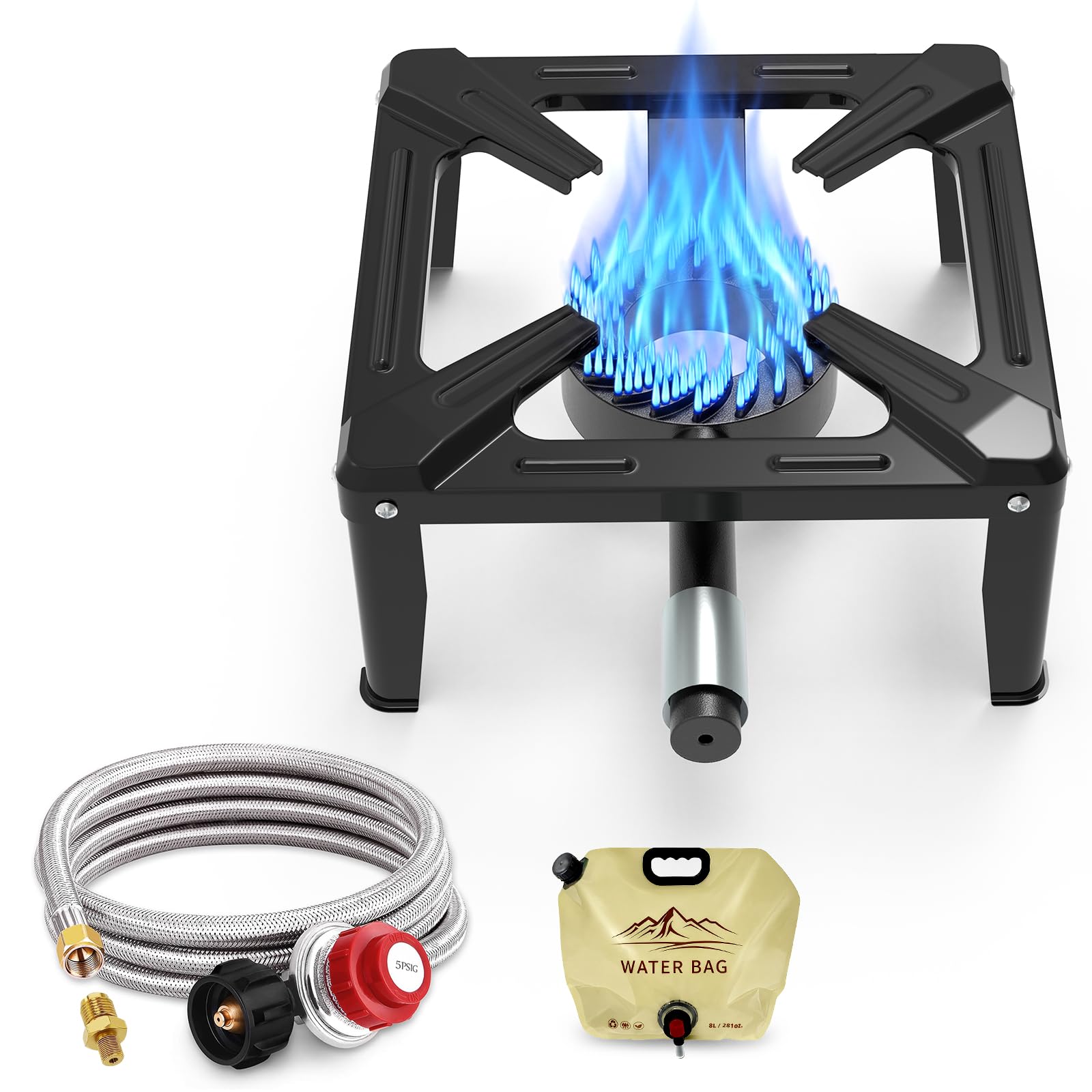 Photo 1 of ***MISSING HARDWARE*** BESTFIRE Single Propane Burner Portable Outdoor Wok Stove w/Regulator Hose