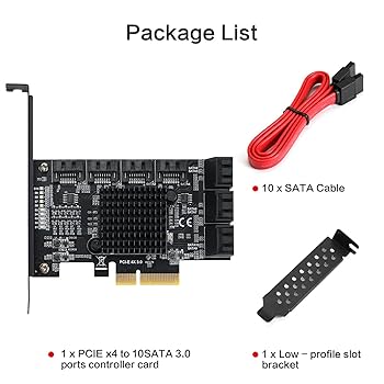 Amazon.co.jp: MZHOU PCIe SATAカード10ポート、10本のSATA