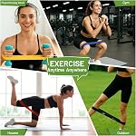 Slim Panda Bandes de résistance, ensemble de 5 Bandes d'exercices en boucle de résistance amies de la peau avec 5 Les forces pour la physiothérapie, le yoga, Pilates, l'entraînement de la force, la condition physique à domicile & Gymnase - Cas d'exécution inclus