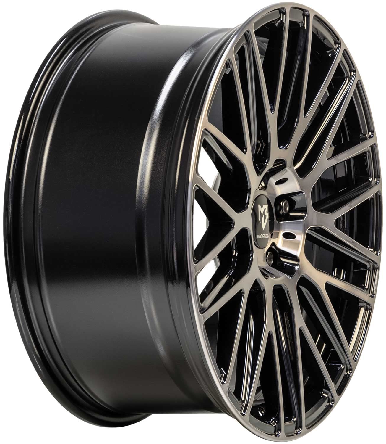 MB Design Felge KV4 8.5Jx18 ET45 5x120 Rauchschwarz glänzend poliert kompatibel mit VW Amarok T5 T6.1 T6 Touareg
