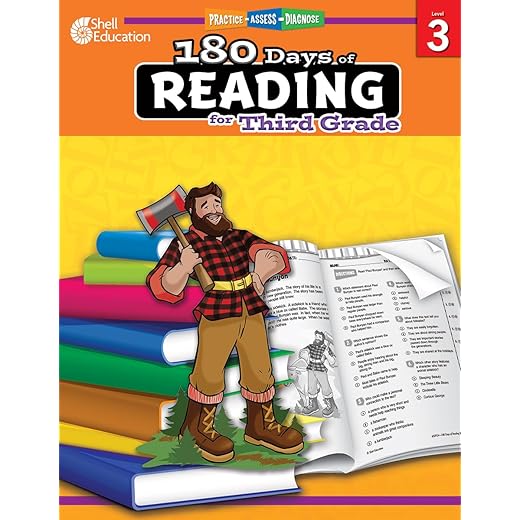 180 Days of Reading: Grade 3 - Daily Reading Workbook for Classroom and Home, Reading Comprehension and Phonics Practice, School Level Activities Created by Teachers to Master Challenging Concepts