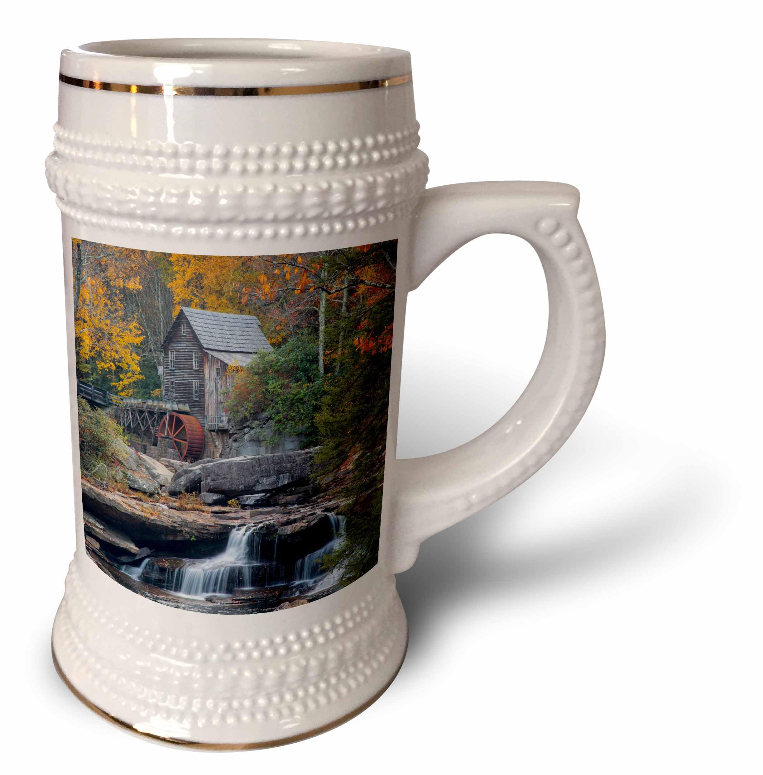 Taza de porcelana grande stn_190103_1 estilo jarra alemana con paisaje rústico