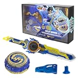 Spinning Tops Metal Toys for Boys&comma; Battle Tops Sword Launcher&comma; Battling Tops for Boys Girls 5 6 7 8 9 10 11 12 Years&comma; Split Series Sacred Shield Double Dragon S