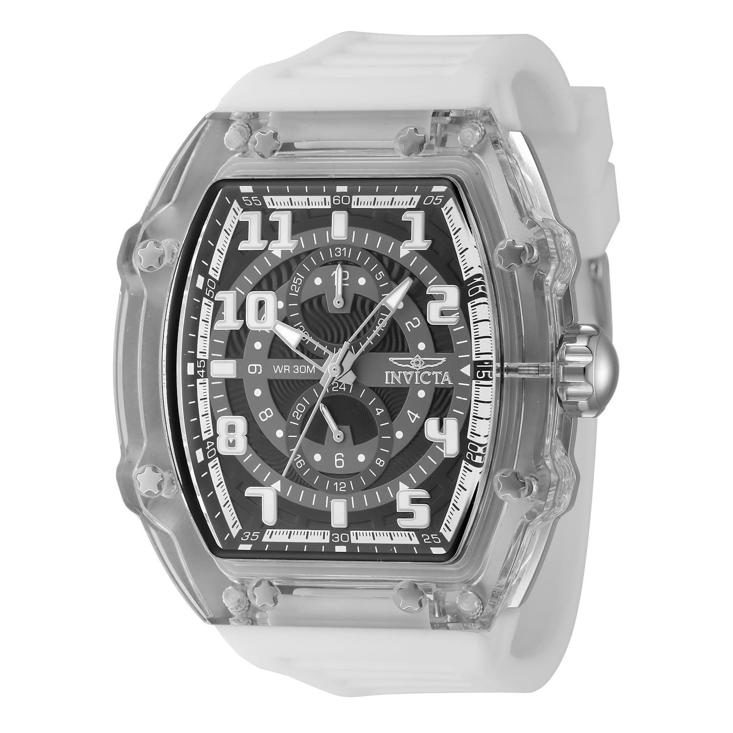 Racing Men 48.5mm Plastic White Black dial VH61 Quartz