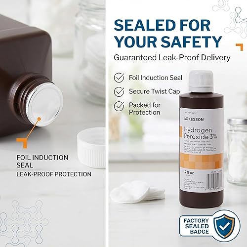 Miniatura 3 de Mckesson Peróxido de hidrógeno antiséptico 3% de fuerza
