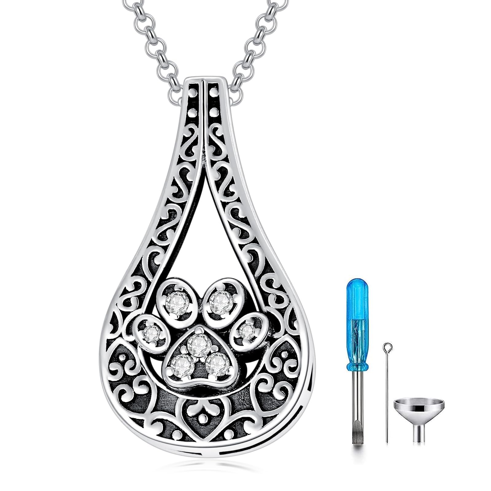 Collana personalizzata con ceneri, regalo commemorativo per animali