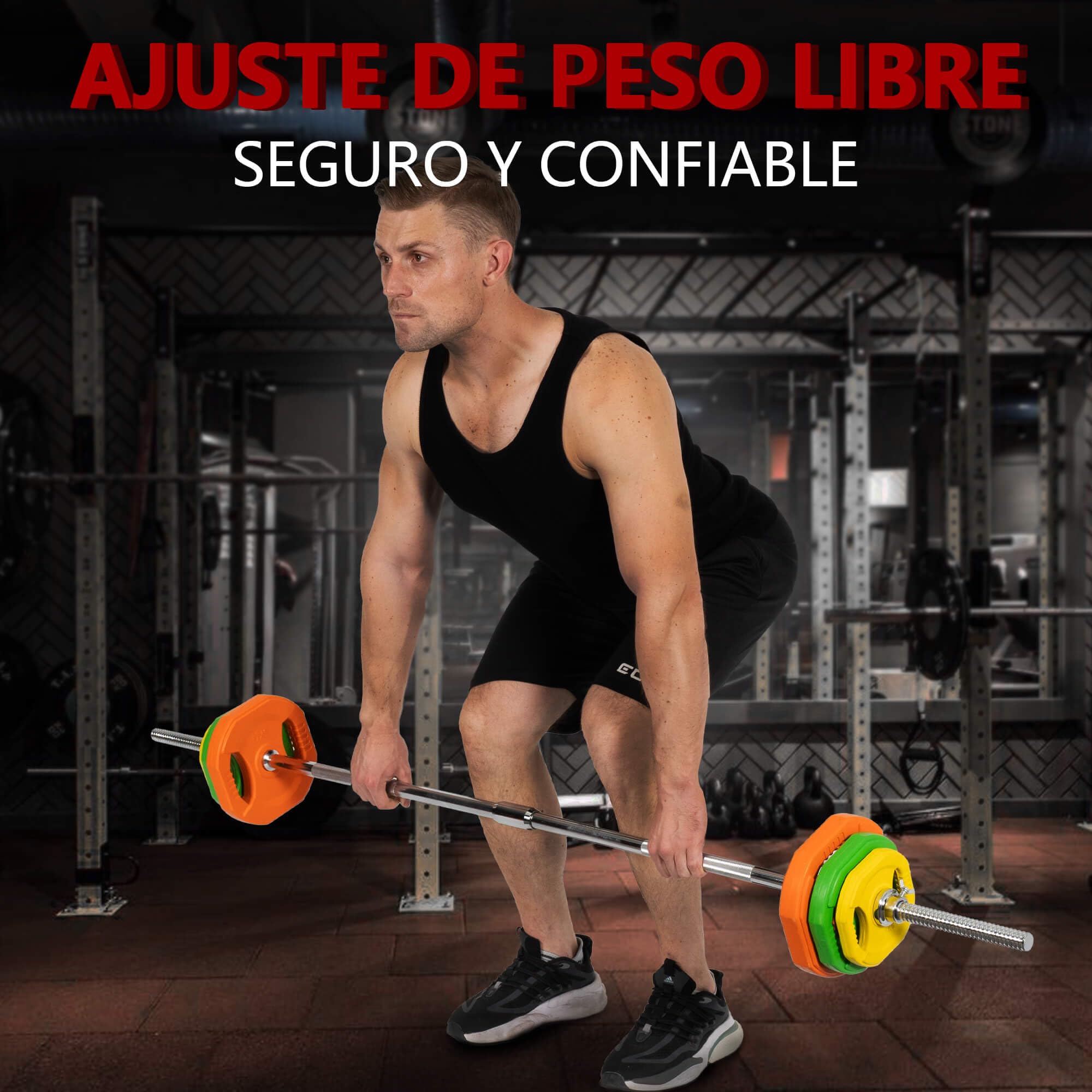 ALLINLIFE Barra de Pesas 180/220cm, Barra Recta Desmontable 25/28mm de Diámetro cromado, 2 Tuerca, Acero Resistente, Agarre Antideslizante, Barra de Levantamiento de Pesas, Barra Olímpica en Gym Casa