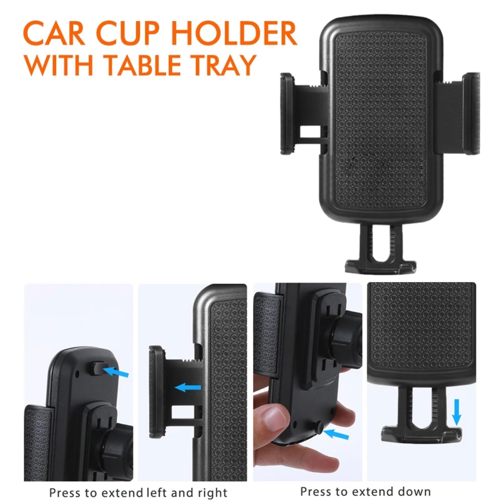 Supporto Bicchieri Auto Vassoio Di Espansione Universale 4 In 1 Per Portabicchieri Da Auto Con Supporto Per Telefono Portabevande 2 Portabicchieri Gadget Essenziale Viaggi Per Strada