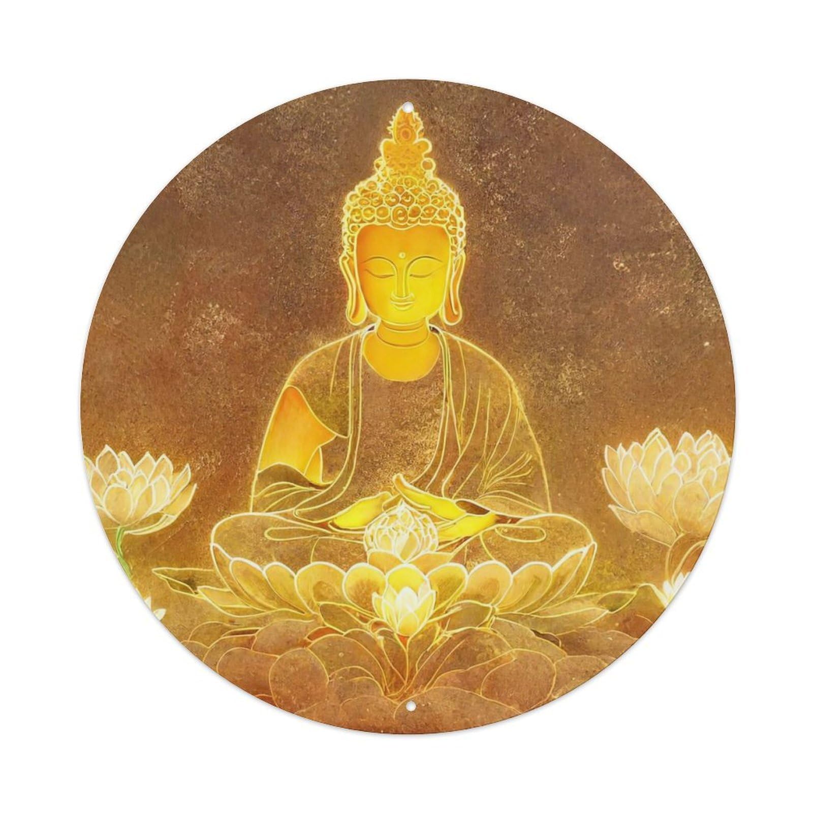 Buddhism Amitabha Buddha Metal Tin Sign