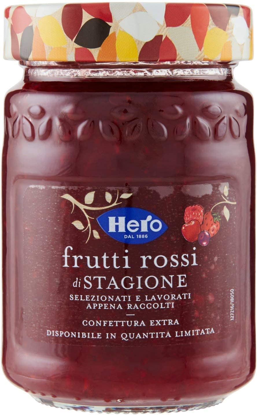 3 x Hero fruits rouges dans la saison confiture de confiture à tartiner Italie 350 g