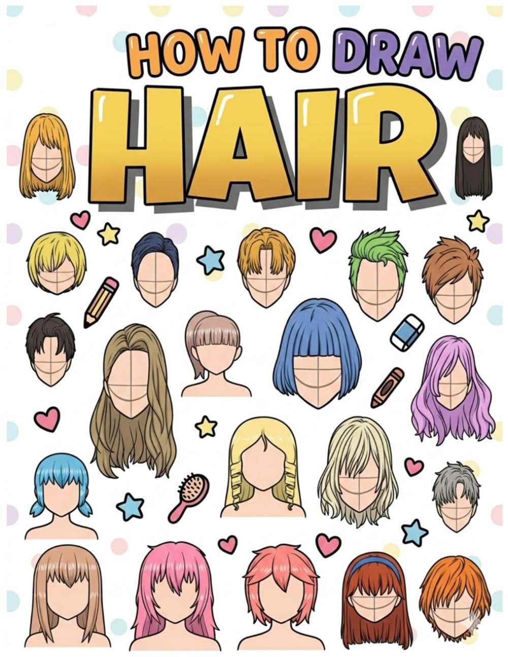 How to Draw Hair: Simple Step-by-Step Drawing Guide for Kids and Beginners to Master Cute and Modern Hairstyles
