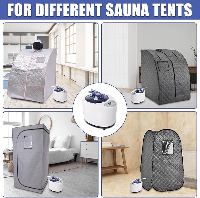 Generador de Vapor Sauna Portátil 2.6L con Control Remoto 1000W miniatura 5